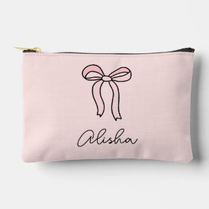 Personalisiert rosa Brautparty Gefallen Makeup Zubehörtasche