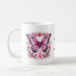 Personalisiert rosa Brustkrebs Kaffeetasse
