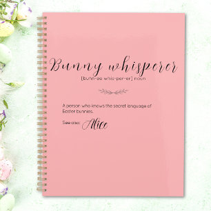 Personalisiert rosa "Bunny Whisperer" Ostern Planer