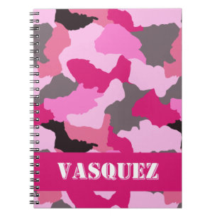 Personalisiert-Rosa-Camouflage Notizblock