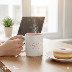 Personalisiert rosa Combo-Tasse mit Ihrem Namen Tasse