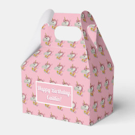 Personalisiert rosa Einhorn-Gastgeschenk-Box Geschenkschachtel