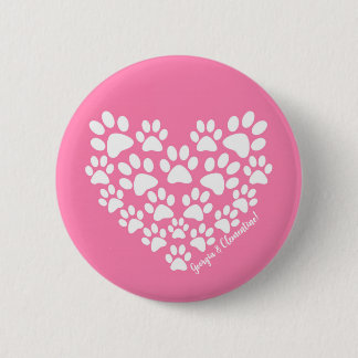 Personalisiert rosa Farbe drucken Button