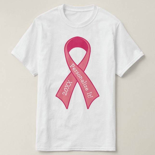 PERSONALISIERT rosa Flachbandgrafik T-Shirt (Design vorne)