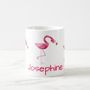 Personalisiert rosa Flamingo Bird Kaffeetasse