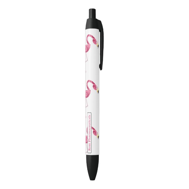 Personalisiert rosa Flamingo Bird Kugelschreiber (Unterseite (Vertikal))