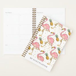 Personalisiert rosa Flamingo Planer