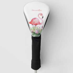 Personalisiert rosa Flamingo Tropical Golf Headcover