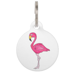 Personalisiert rosa Flamingo Tropical Island Bird Tiermarke