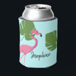 Personalisiert rosa Flamingo Tropisches Bacheloret Dosenkühler<br><div class="desc">Überraschen Sie die Mädchen auf dem Junggeselinnen-Abschied mit können cooler Flamingo Designs. Dies kann cooler zeigt meine rosa Flamingo tropische Illustration mit grünen Monstera-Blätter, die Sie für jede Person anpassen können. Ein Feld für ihren Namen auf der einen Seite und den Namen und Gruß der Braut, auf der anderen Seite...</div>