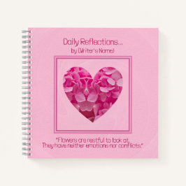 Personalisiert rosa florales Heart Journal Notizbuch