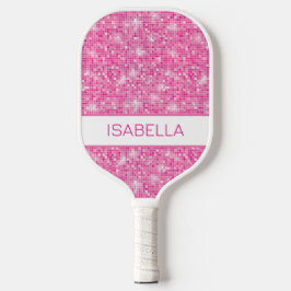 Personalisiert rosa Glitzer Pickleball Paddel Schläger