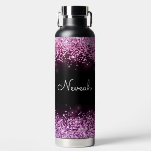Personalisiert rosa Glitzer Trinkflasche