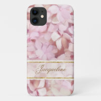 Personalisiert-rosa-goldfarbene Elegantin mit blüh