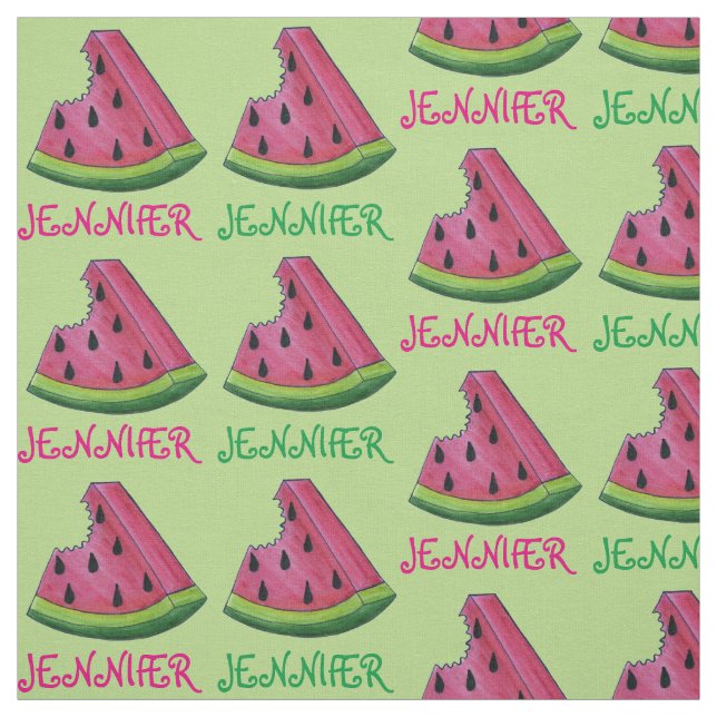 Personalisiert Rosa Grüne Wassermelone Slice Fruch Stoff (Muster)