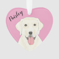 Personalisiert-rosa-herz-weißes Labrador