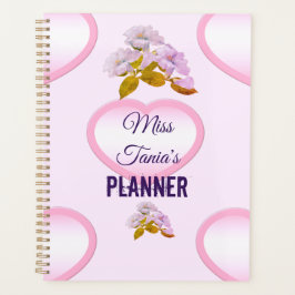 Personalisiert rosa Herzschrittmacher Planer