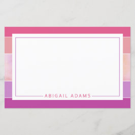 Personalisiert rosa Lila gestrichenes Papier