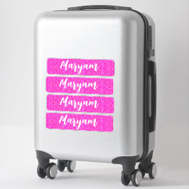 Personalisiert rosa Mädchenname, Cooler, einzigart Aufkleber