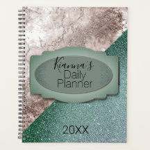 Personalisiert rosa Marmor Minty Green