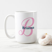 Personalisiert-rosa-Monogramm-Letter-B-Individuell