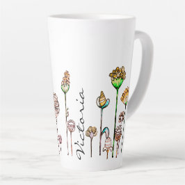 Personalisiert rosa, orange Personalisiertes Skrip Milchtasse
