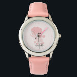 Personalisiert rosa Poodle Armbanduhr<br><div class="desc">Diese bezaubernde Armbanduhr ist mit einem süß-pinkfarbenen Puppy-Puppy personalisiert und kann mit dem Namen Ihres kleinen Mädchens,  dem Monogramm oder beliebigem Text Ihrer Wahl für ein süßes Geschenk werden.</div>