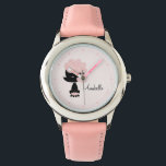 Personalisiert rosa Poodle Armbanduhr<br><div class="desc">Diese bezaubernde Armbanduhr ist mit einem süß-pinkfarbenen Puppy-Puppy personalisiert und kann mit dem Namen Ihres kleinen Mädchens,  dem Monogramm oder beliebigem Text Ihrer Wahl für ein süßes Geschenk werden.</div>