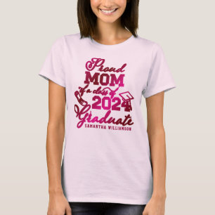 Personalisiert-rosa-Proud-Mama 2023 T-Shirt