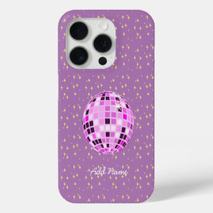 Personalisiert Rosa Retro Diskothek Ball Lila Case-Mate iPhone Hülle