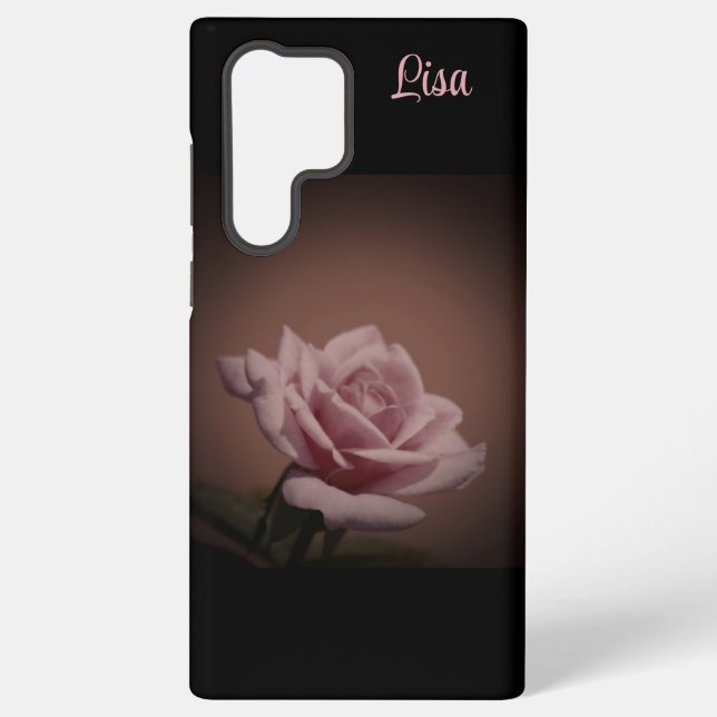Personalisiert Rosa Rose Blume Samsung Case Samsung Galaxy Hülle (Rückseite)