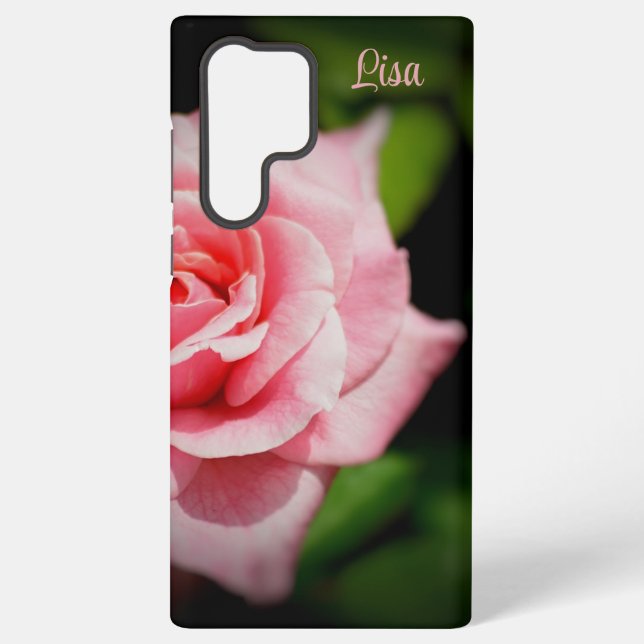 Personalisiert Rosa Rose Blume Samsung Case Samsung Galaxy Hülle (Rückseite)