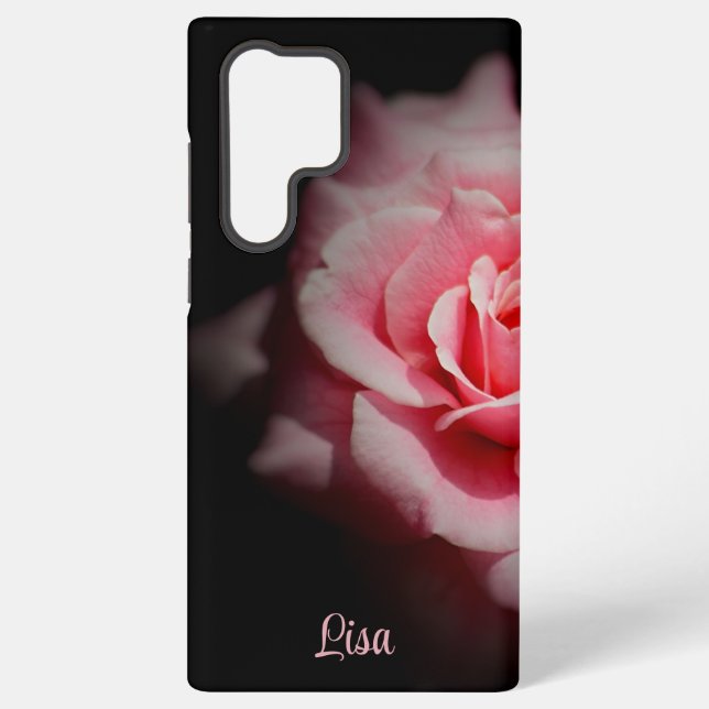 Personalisiert Rosa Rose Blume Samsung Case Samsung Galaxy Hülle (Rückseite)