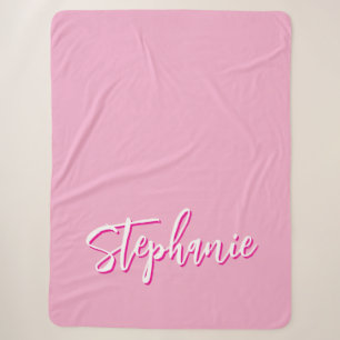 Personalisiert rosa sherpadecke