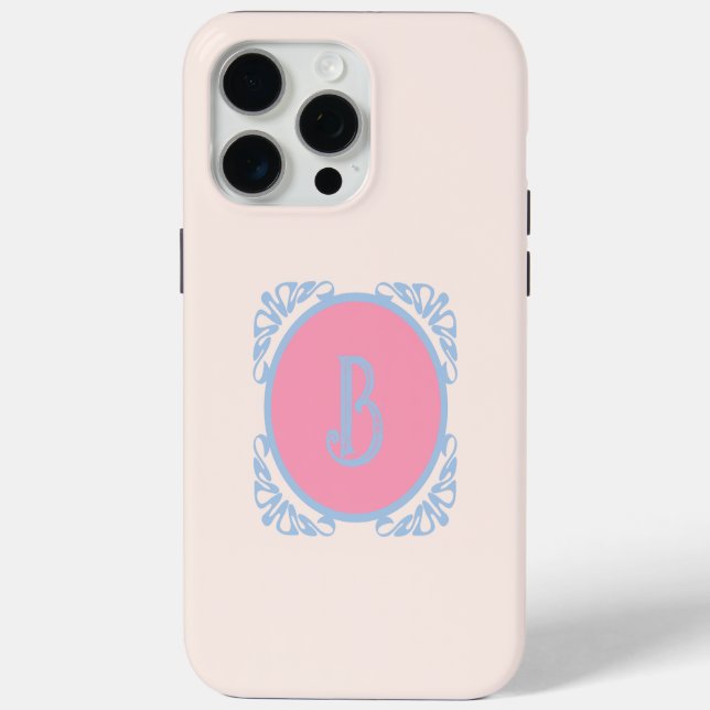 Personalisiert rosa und blau Case-Mate iPhone hülle (Rückseite)