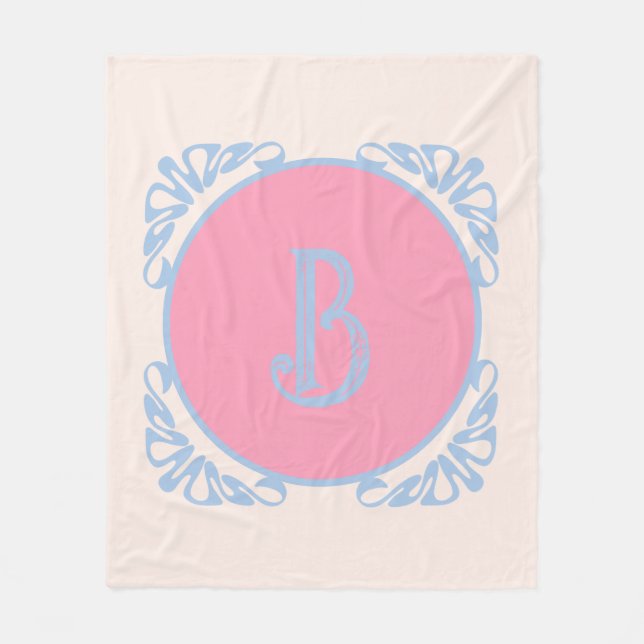 Personalisiert rosa und blau fleecedecke (Vorderseite)