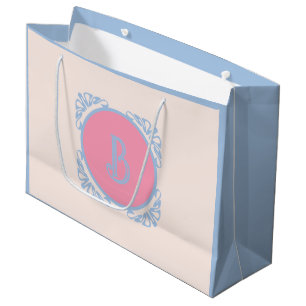 Personalisiert rosa und blau große geschenktüte