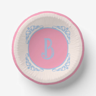 Personalisiert rosa und blau pappteller