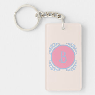 Personalisiert rosa und blau schlüsselanhänger