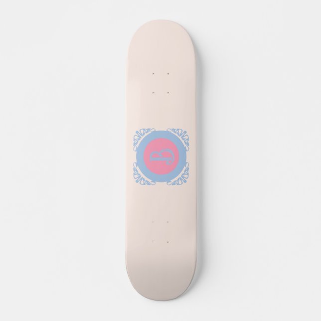 Personalisiert rosa und blau skateboard (Vorne)