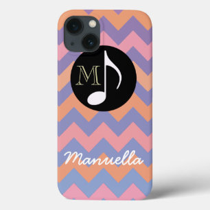 personalisiert rosa Zickzack Musiknote Case-Mate iPhone Hülle