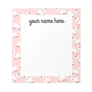Personalisiert rosa Ziegen Notepad Notizblock