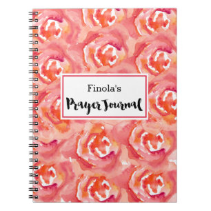 Personalisiert   Rose der Aquarellbilder Notizblock