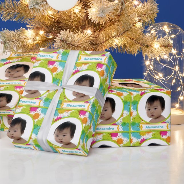 Personalisiert Royalty Baby Foto Geschenkpapier (Feiertage)