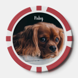 Personalisiert Ruby Cavalier King Charles Spaniel Pokerchips