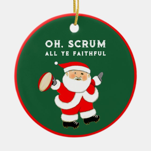 Personalisiert Rugby 2023 Collectible Keramik Ornament (Vorne)