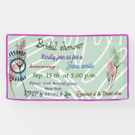 Personalisiert Rustikales grünes BRAUTPARTY BANNER