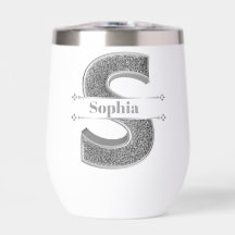Personalisiert S Initial Silver Monogram Ihr Name