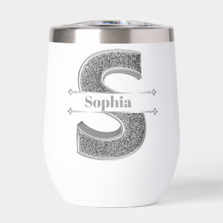 Personalisiert S Initial Silver Monogram Ihr Name