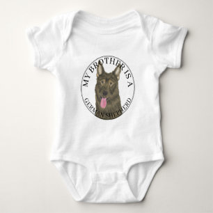 Personalisiert Sable German Shepherd Baby Strampler